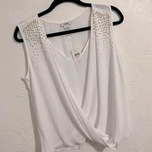 Cache White Top Blouse
